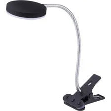 Bostitch Adjustable Clamp Desk Lamp Black - 13.8’’ Height - 5.50 W LED Bulb - Polished Metal - Head Flicker-free