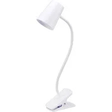 Bostitch Adjustable LED Clamp Light - 5.20 W Bulb - Flexible Neck Head - Silicone - Desk Mountable Wall - White