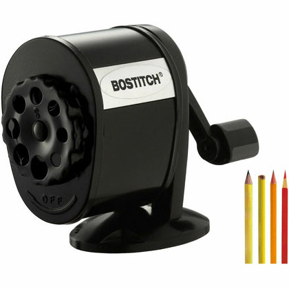 Bostitch Antimicrobial Pencil Sharpener: Wall/Table Mountable 8 Holes Metal Black - Basic Supplies