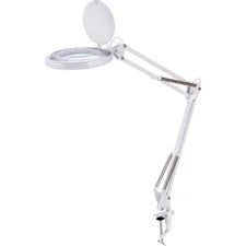 Bostitch Clamp-On Magnifying Lamp - LED Bulb - Flicker-free Adjustable Head Eco-friendly Glare-free Light - Desk