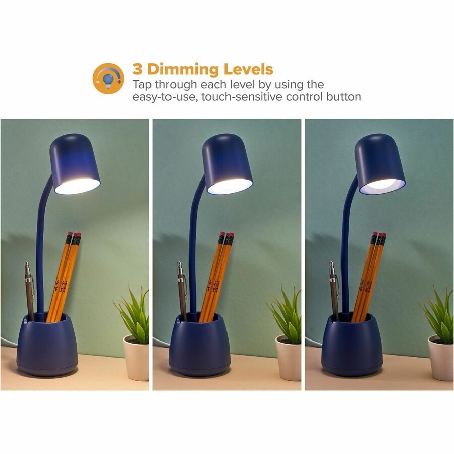 Bostitch Desk Lamp with Storage Cup, Navy - Alternate-Image1