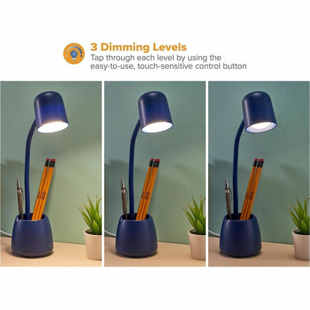 Bostitch Desk Lamp with Storage Cup, Navy - Alternate-Image1
