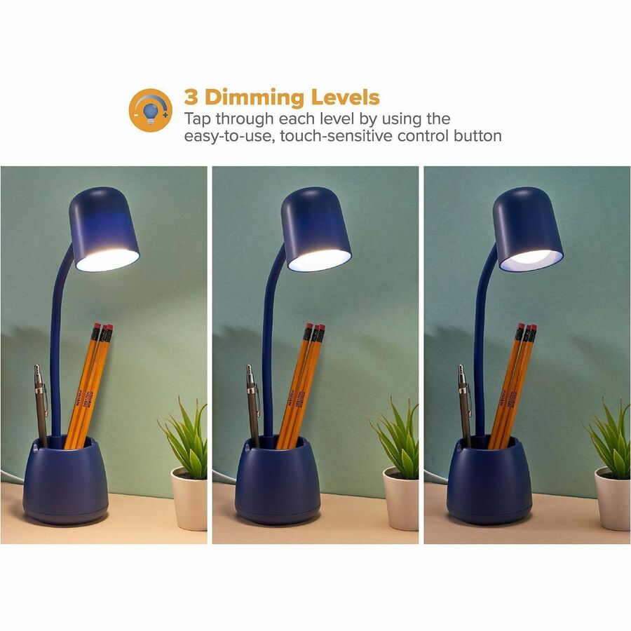Bostitch Desk Lamp with Storage Cup, Navy - Alternate-Image5