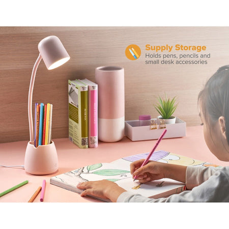 Bostitch Desk Lamp with Storage Cup, Pink - Alternate-Image2