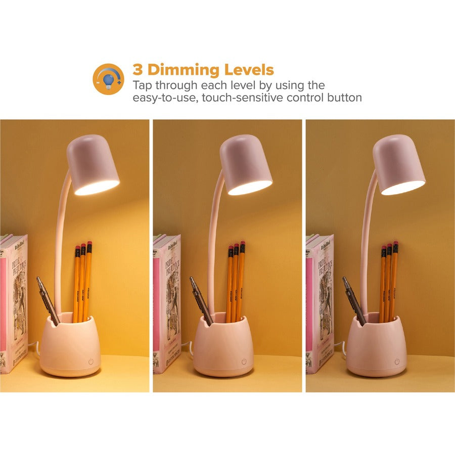 Bostitch Desk Lamp with Storage Cup, Pink - Alternate-Image4