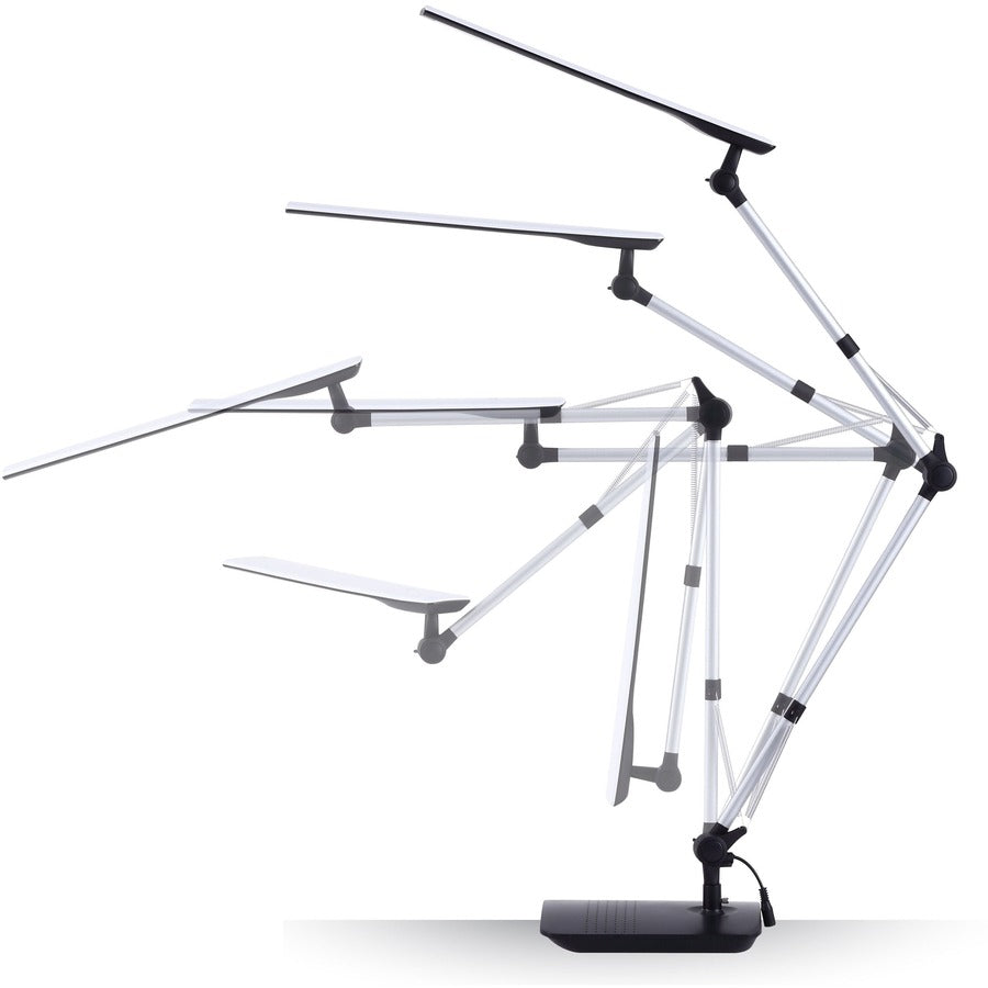 Bostitch Dual Swing Arm Desk Lamp, Black - Left