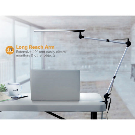 Bostitch Dual Swing Arm Desk Lamp, Black - Alternate-Image4
