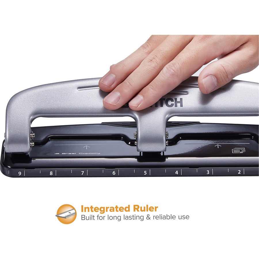 Bostitch EZ Squeeze™ 12 Three-Hole Punch - Front