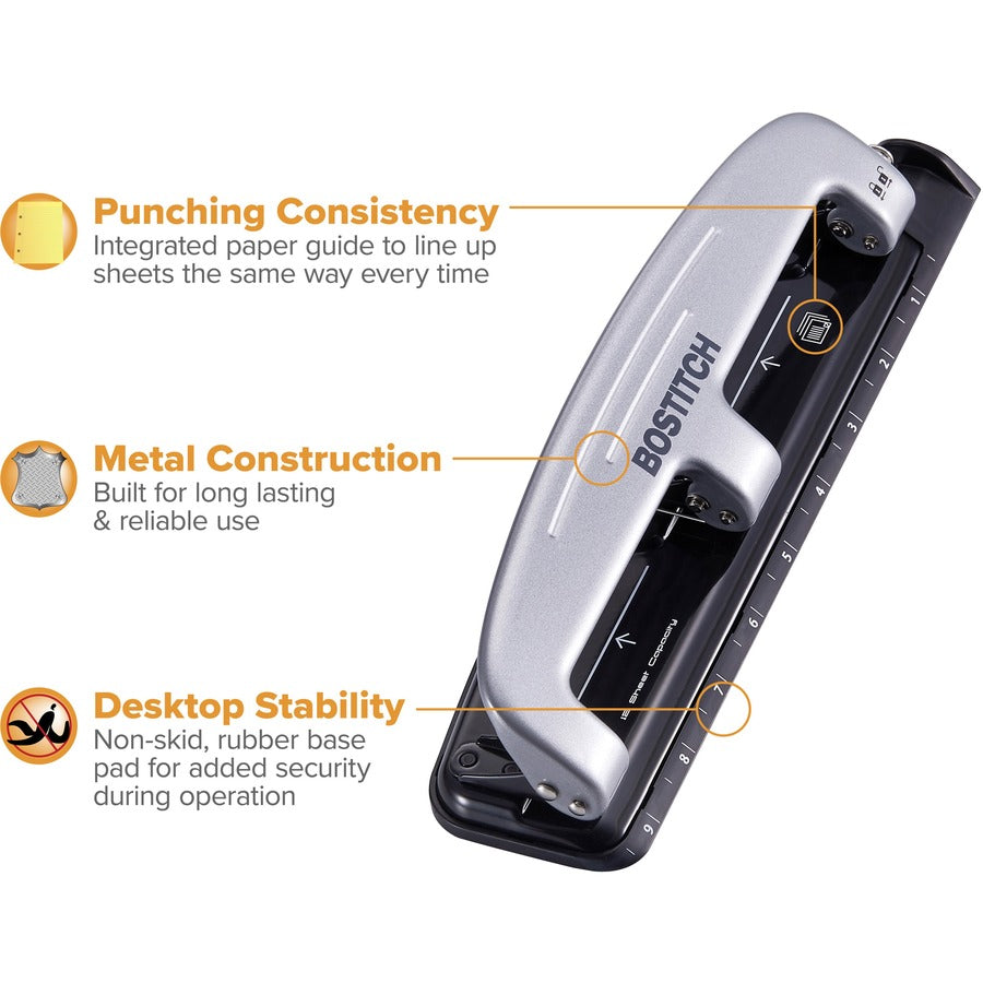 Bostitch EZ Squeeze™ 12 Three-Hole Punch - Right
