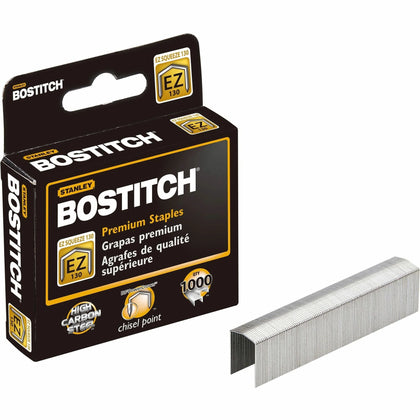 Bostitch EZ Squeeze 130 Premium Staples: High-Carbon Steel Chisel Point - 1000/Box - Staples & Staple Removers
