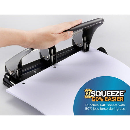Bostitch EZ Squeeze 40-sheet 3-Hole Punch - Top