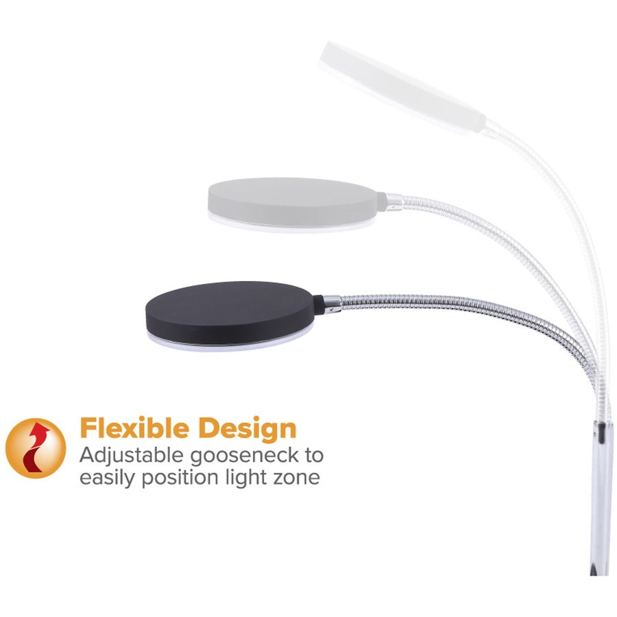 Bostitch Metal Gooseneck Desk Lamp, Black - Alternate-Image2
