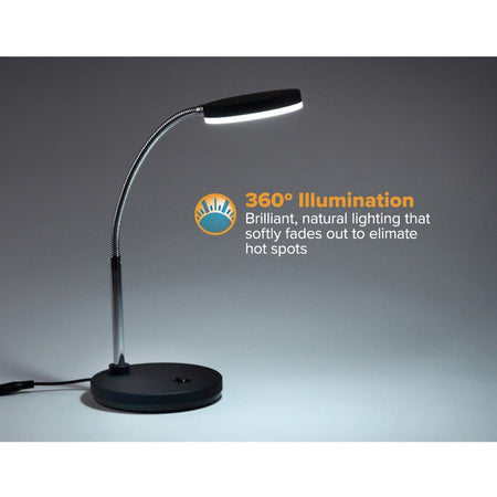 Bostitch Metal Gooseneck Desk Lamp, Black - Alternate-Image1