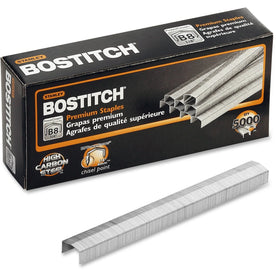 Bostitch PowerCrown Premium Staples: 1/4’’ Leg 1/2’’ Crown Chisel Point - 5000/Box - Staples & Staple Removers