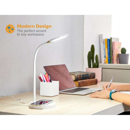 Bostitch Qi Wireless Charging LED Desk Lamp White - Alternate-Image4