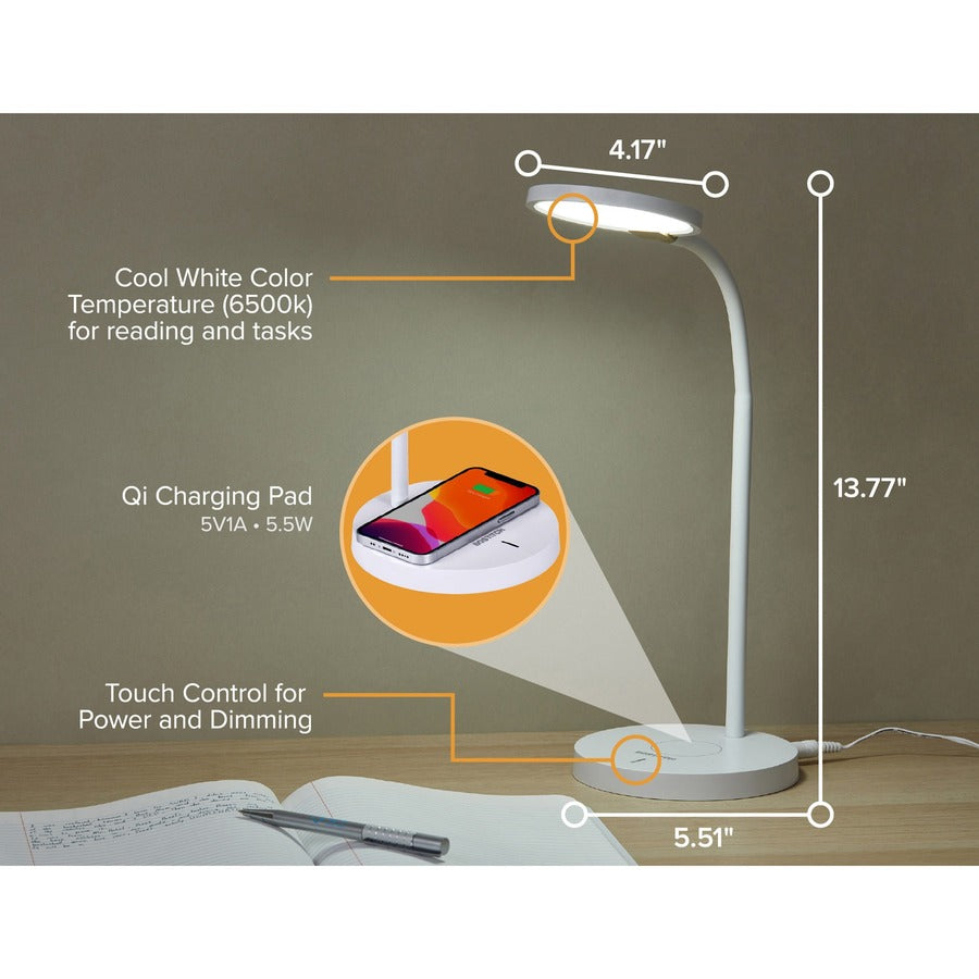 Bostitch Qi Wireless Charging LED Desk Lamp White - Alternate-Image3