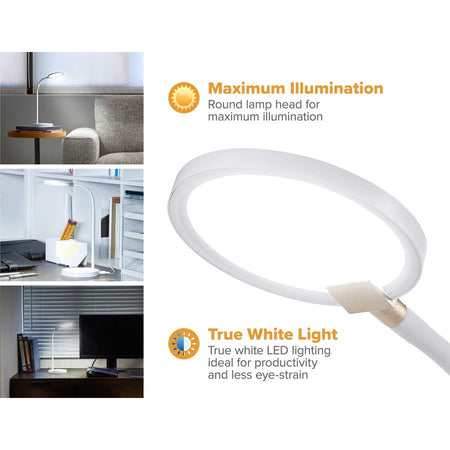 Bostitch Qi Wireless Charging LED Desk Lamp White - Alternate-Image2