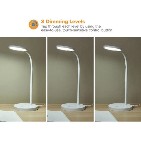 Bostitch Qi Wireless Charging LED Desk Lamp White - Alternate-Image1