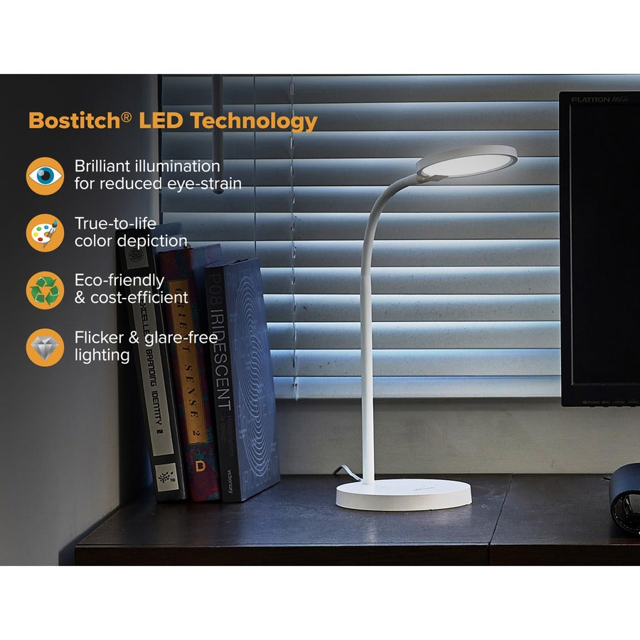 Bostitch Qi Wireless Charging LED Desk Lamp White - Alternate-Image6