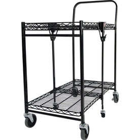 Bostitch Stowaway Folding Utility Cart: 2-Shelf 400 lb Load Steel Frame - Carts
