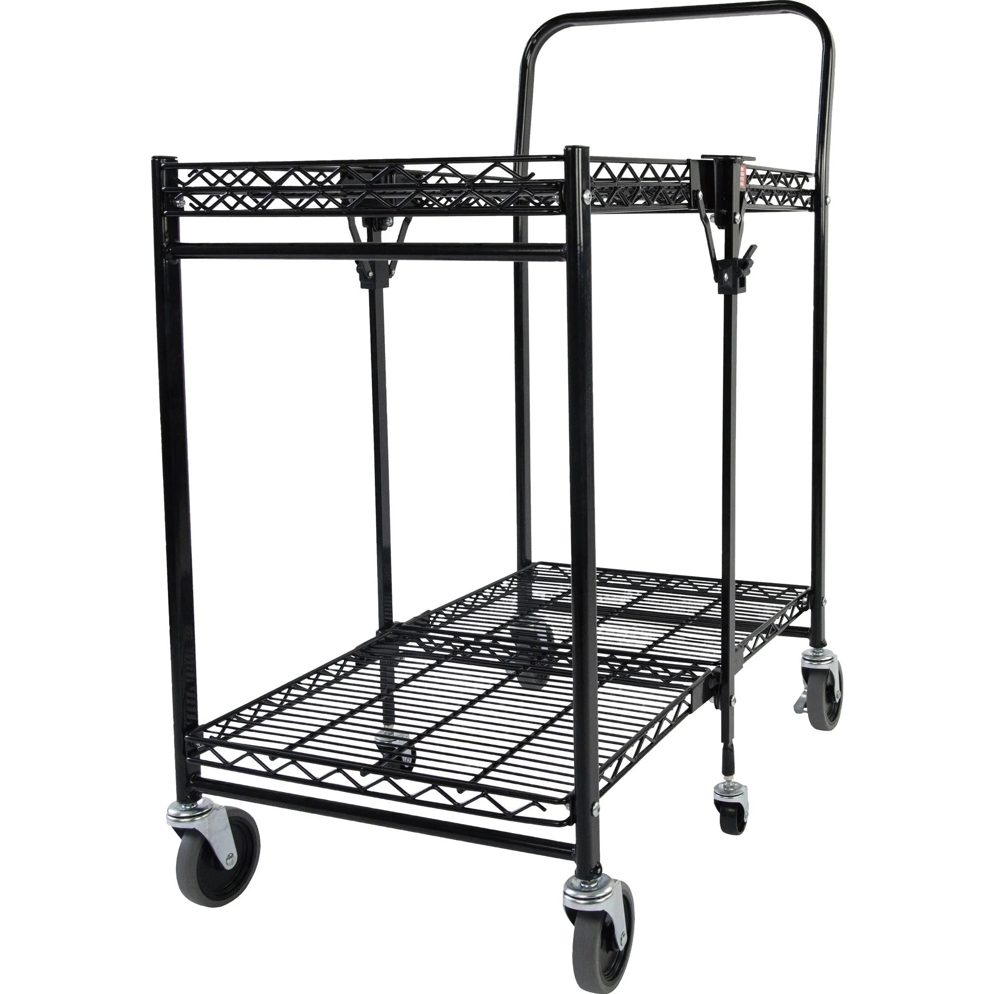 Bostitch Stowaway Folding Utility Cart: 2-Shelf 400 lb Load Steel Frame - Carts