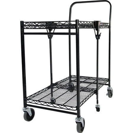 Bostitch Stowaway Folding Utility Cart: 2-Shelf 400 lb Load Steel Frame - Carts