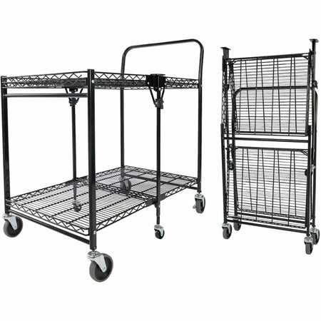 Bostitch Stowaway Folding Utility Cart: 2-Shelf 500 lb Load Steel Frame - Carts