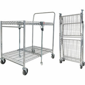 Bostitch Stowaway Utility Cart: 2-Shelf 250 lb Capacity 4 Casters - Carts