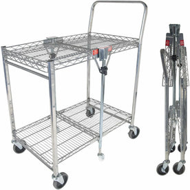 Bostitch Stowaway Utility Cart: 2-Shelf 400 lb Load 6 Casters - Carts