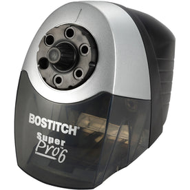 Bostitch Super Pro Commercial Pencil Sharpener - Desktop 6-Hole - Gray/Black - Sharpeners