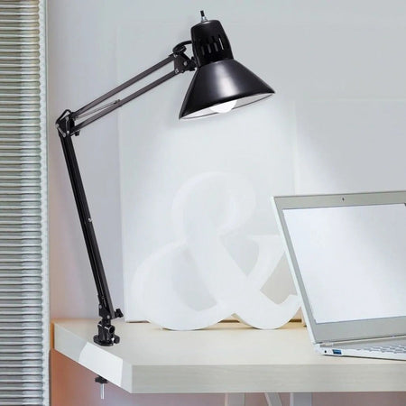Bostitch Swing Arm Desk Lamp with Clamp, Black - Alternate-Image6