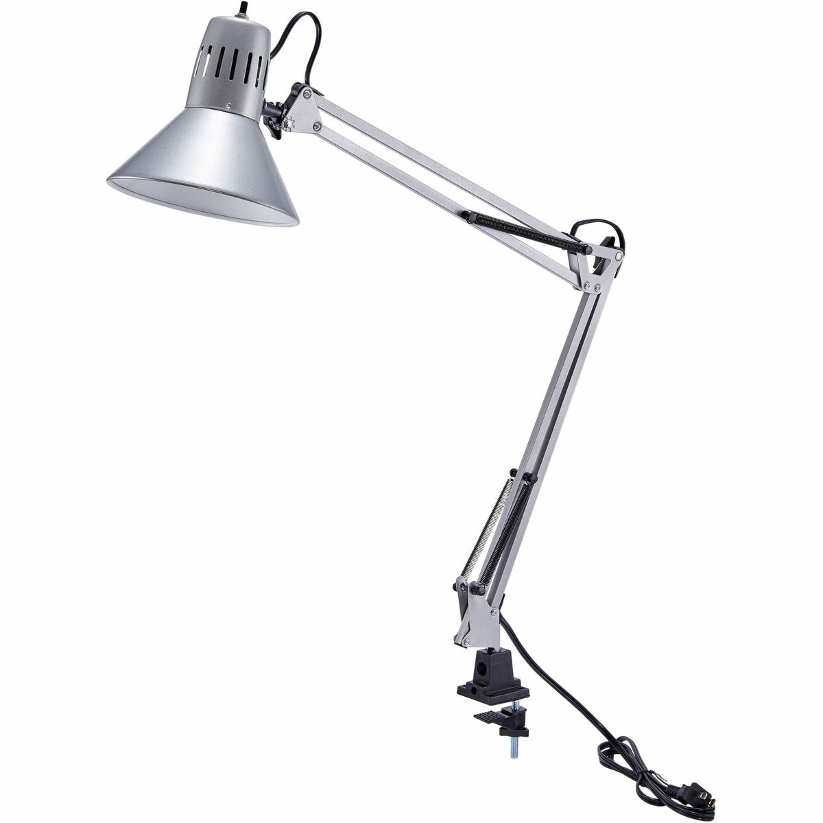 Bostitch Swing Arm Desk Lamp with Clamp, Silver - 2000
