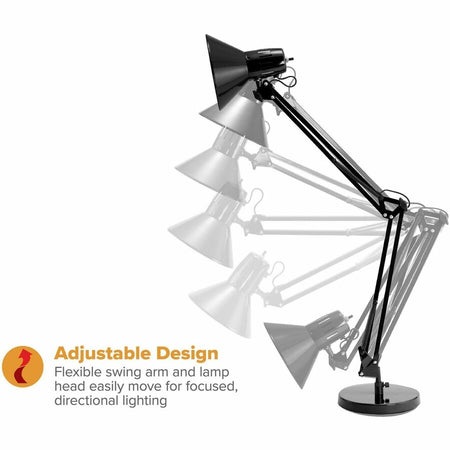 Bostitch Swing Arm Desk Lamp with Weighted Base, Black - Alternate-Image5