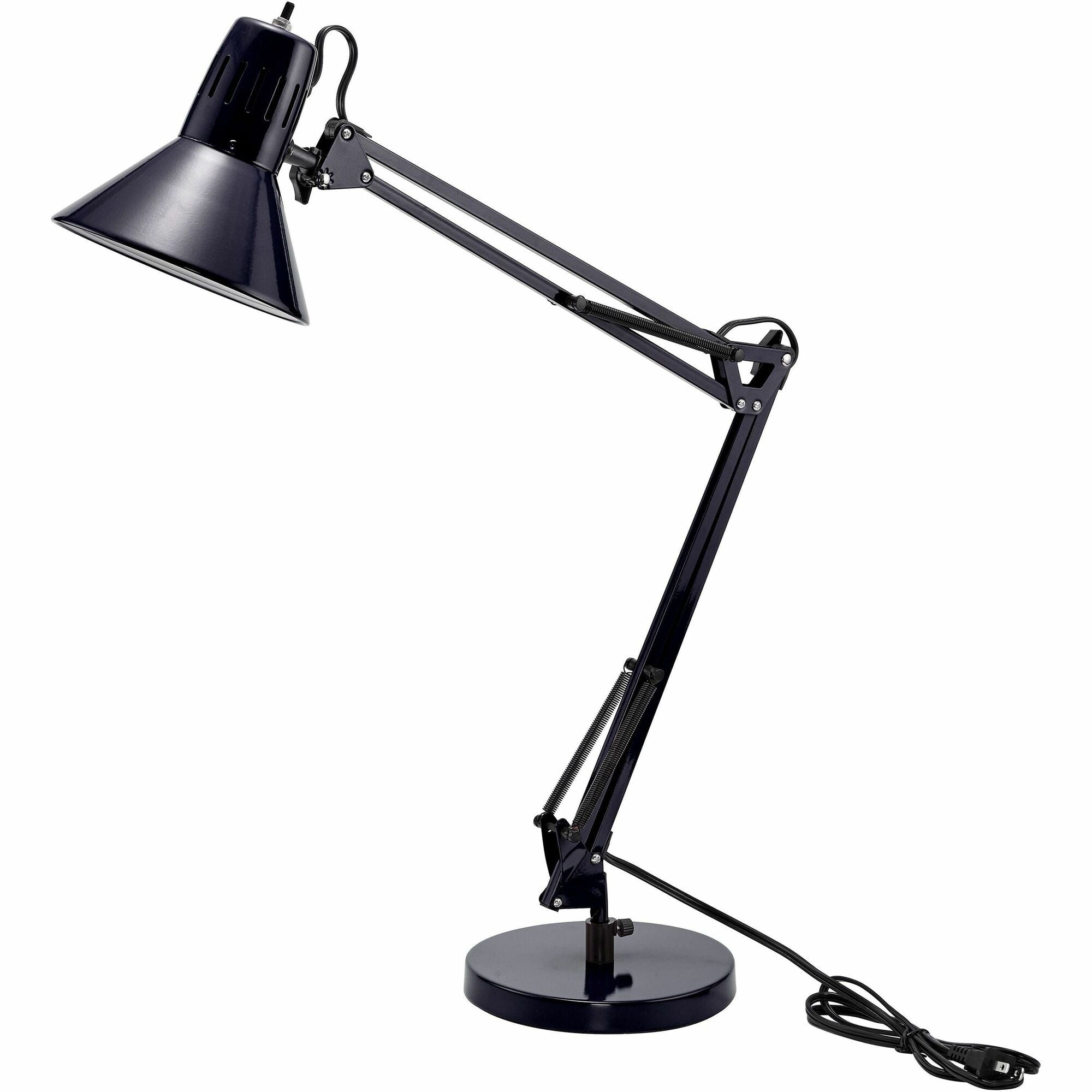 Bostitch Swing Arm Desk Lamp with Weighted Base, Black - 2000