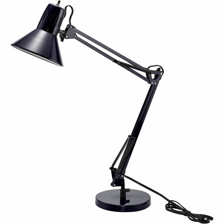 Bostitch Swing Arm Desk Lamp with Weighted Base, Black - 2000