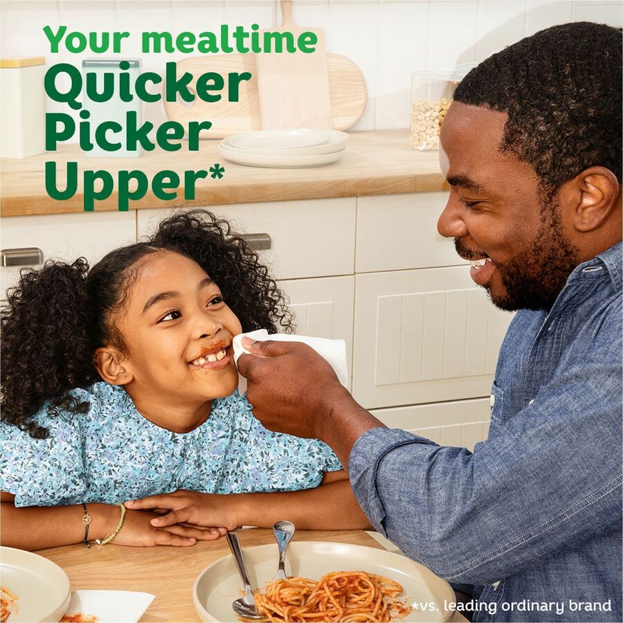 Bounty Quilted Napkins - 1 Ply - 12’’ Width x Length - Surface - White - Paper - 200/Pack - 8 / Carton