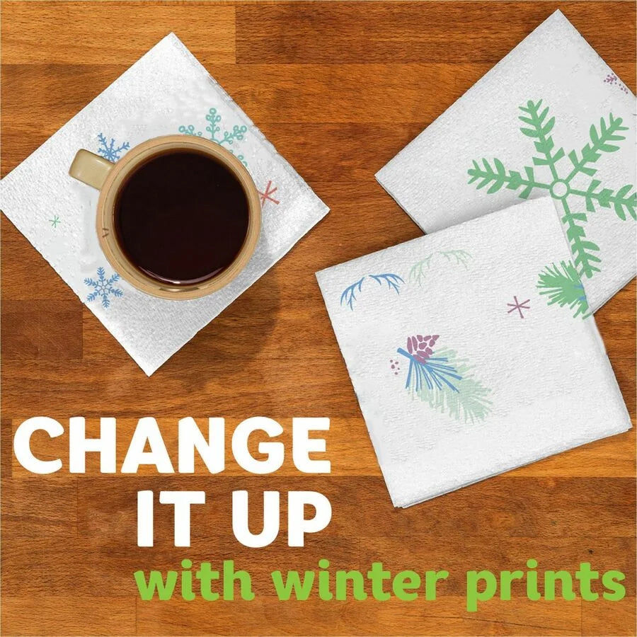 Bounty Quilted Napkins: 1-Ply 12x12 White - 200/Pack - Napkins