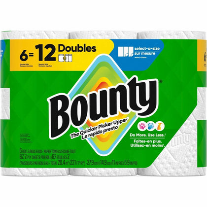 Bounty Select-A-Size Paper Towels: 2-Ply 82 Sheets/Roll Diamond Texture - Towels