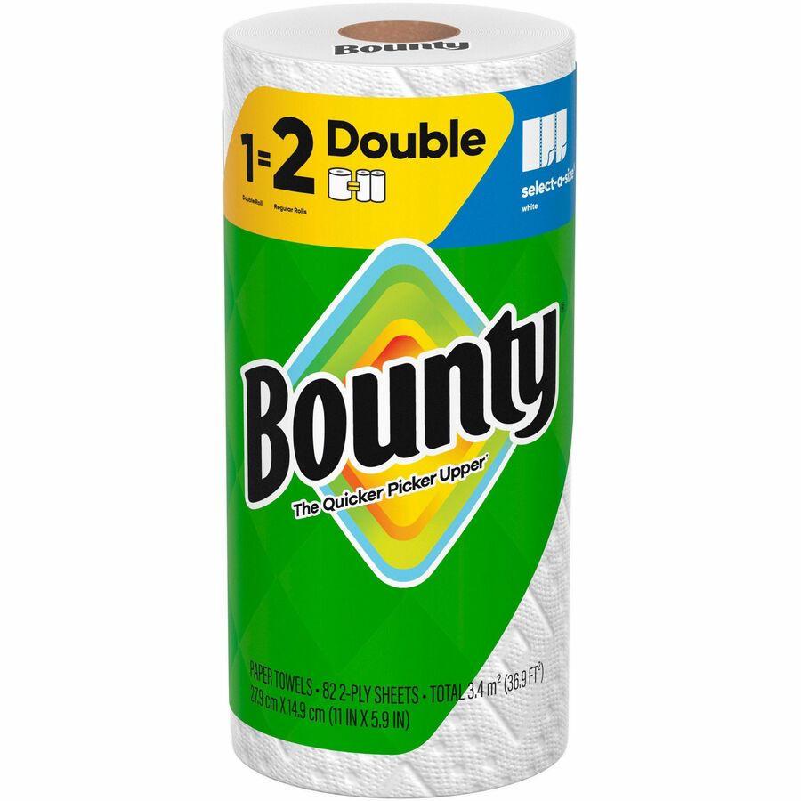 Bounty Select-A-Size Paper Towels - 2 Ply - Diamond Texture - Green - PaperRoll - 82/Roll - 24 / Carton