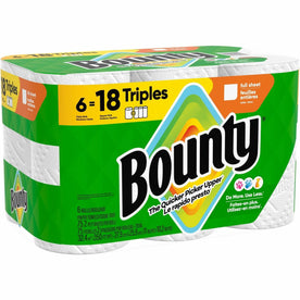 Bounty Select-A-Size Paper Towels: 2-Ply Diamond Texture Green 75/Roll (6/Carton) - Towels