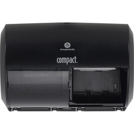 Compact 2-Roll Side-by-Side Coreless High-Capacity Toilet Paper Dispenser - 2000 x Sheet - Bathroom Tissue Dispensers