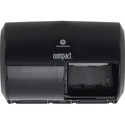 Brand: Compact | Coreless Toilet Paper Dispenser - High-Capacity Lockable - Black - Bathroom Tissue Dispensers