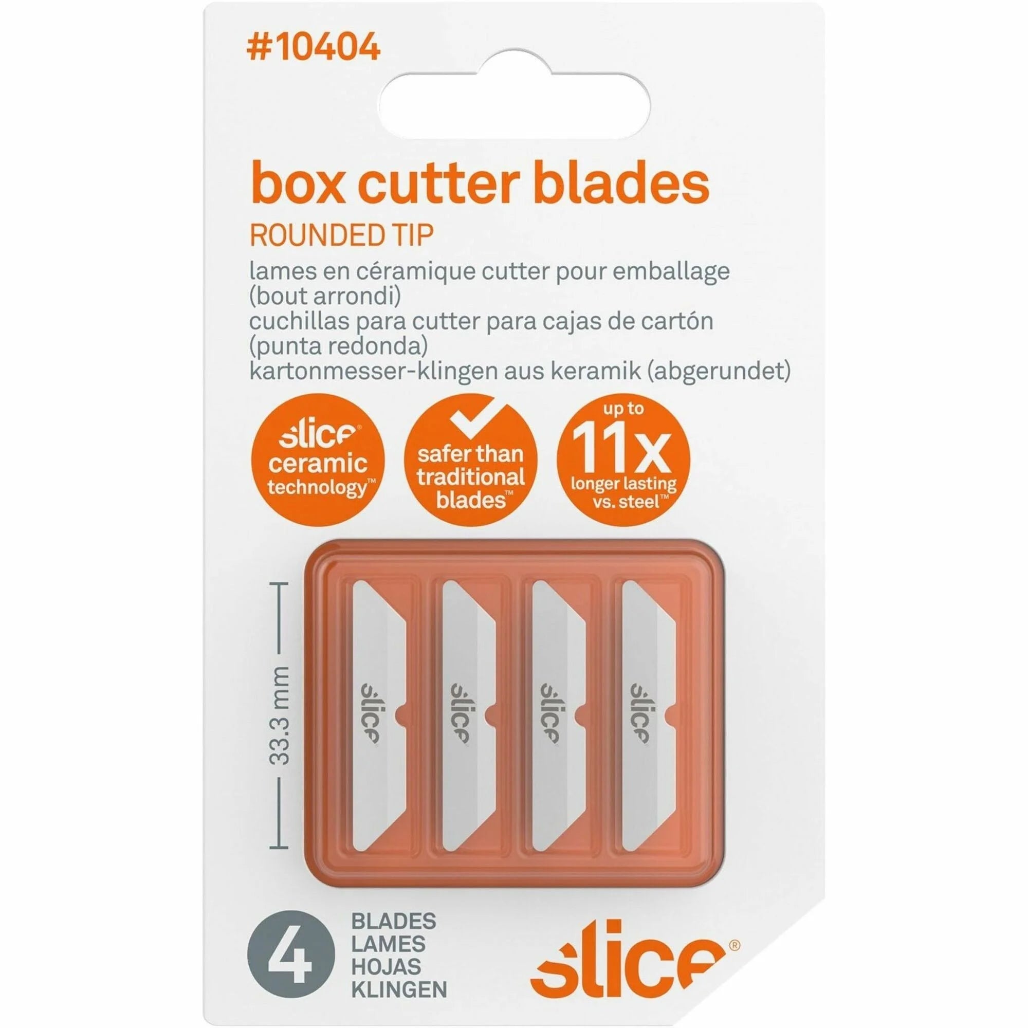 Brand X Ceramic Slice Replacement Blades - 1.30’’ Length - Rust Resistant - 4 / Pack - Utility