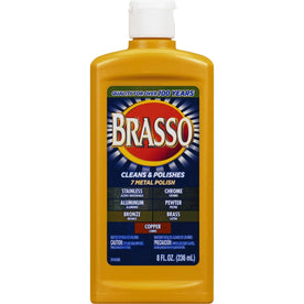 Brasso Metal Polish: 8 fl oz Tan Bottle - 1 Each - Specialty Cleaners