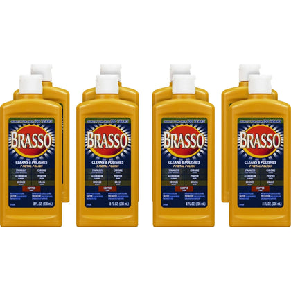Brasso Metal Polish: 8 fl oz Tan Bottle - Pack of - Specialty Cleaners