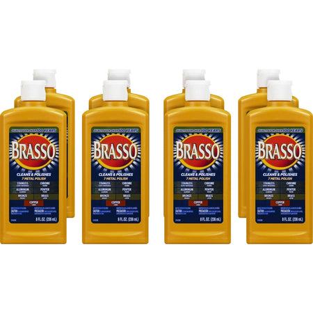 Brasso Metal Polish: 8 fl oz Tan Bottle - Pack of - Specialty Cleaners