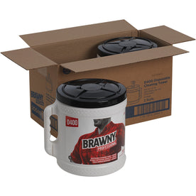 Brawny® Professional D400 Cleaning Towels: 200 Sheets Orange - 2/Carton - Sponges Pads & Wipers