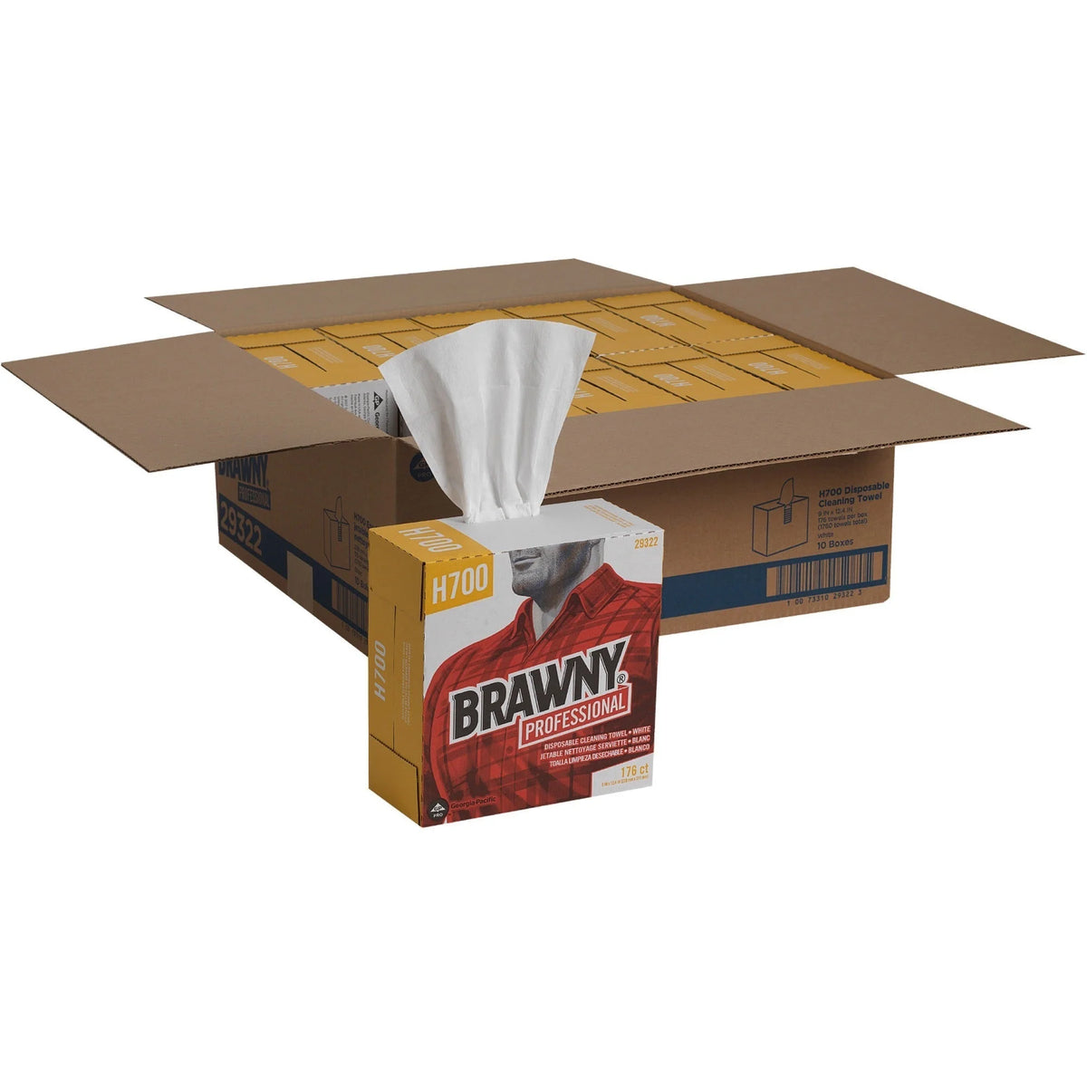 Brawny® Professional H700 Cleaning Towels - Interfolded - 1760 Sheets - White - Paper