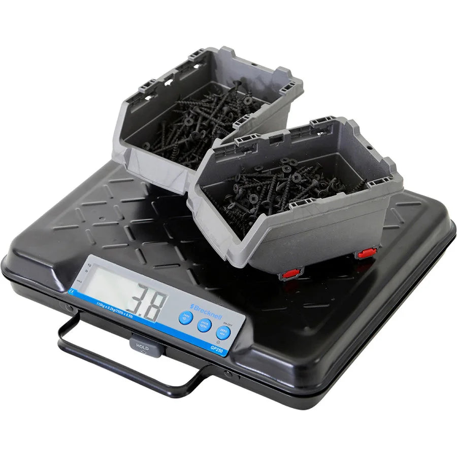 Brecknell Digital Bench Scale - 250 lb Capacity - Black Finish - Mailroom Equipment & Supplies
