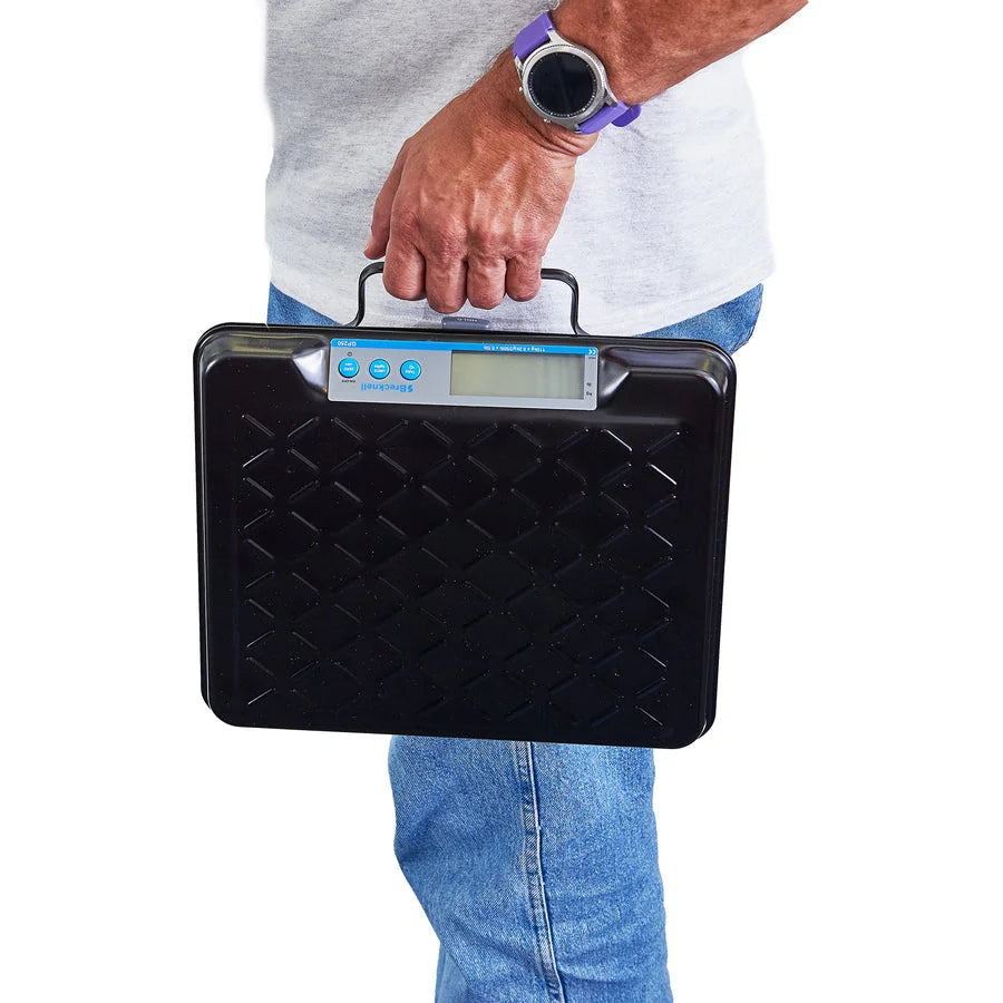Brecknell Digital Bench Scale - 250 lb Capacity - Black Finish - Mailroom Equipment & Supplies
